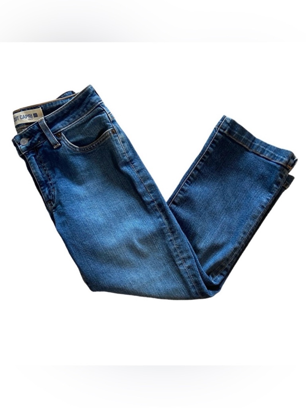 Gap Women's Boot Cut Stone Wash Capri Jeans  23" -Inseam,  10"-Rise  Size 2